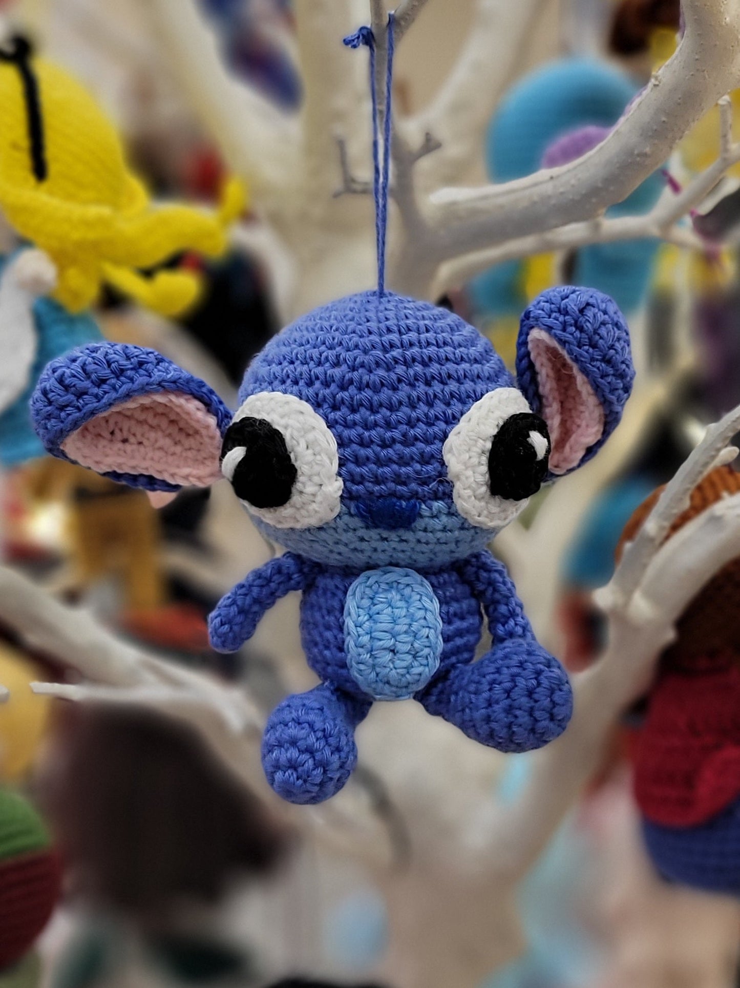 Blue alien keychain/ornament
