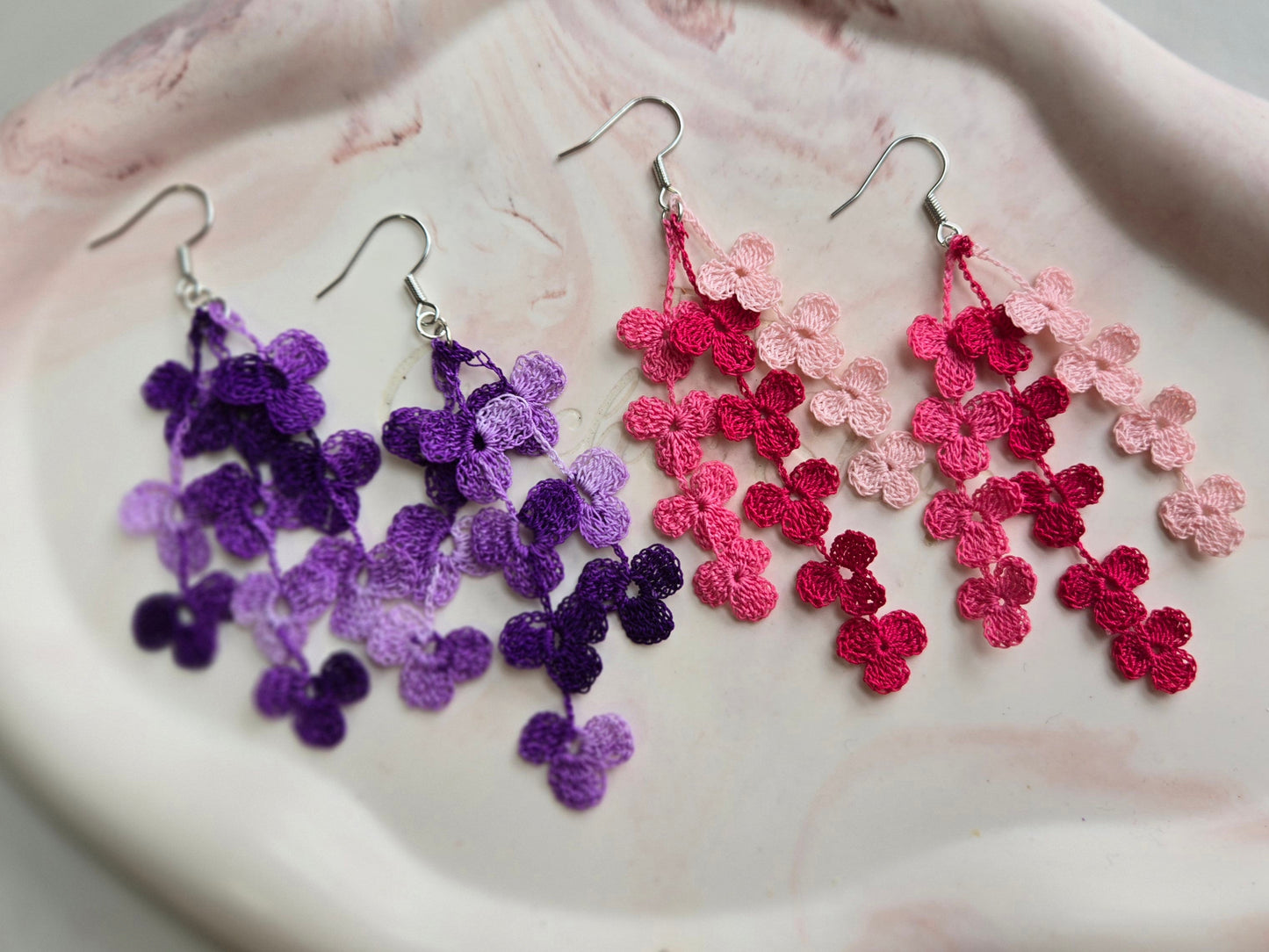Beautiful floral dangle earrings