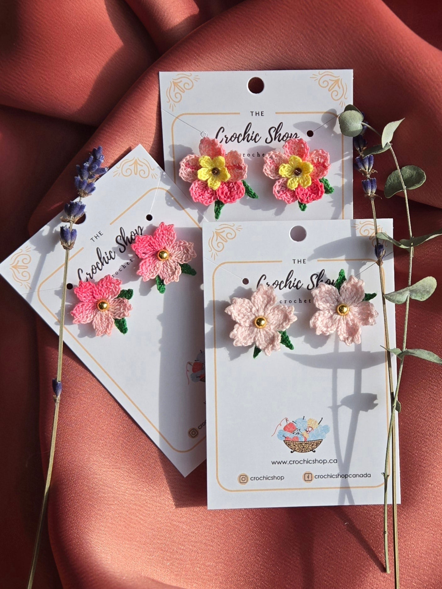 Sakura stud earrings