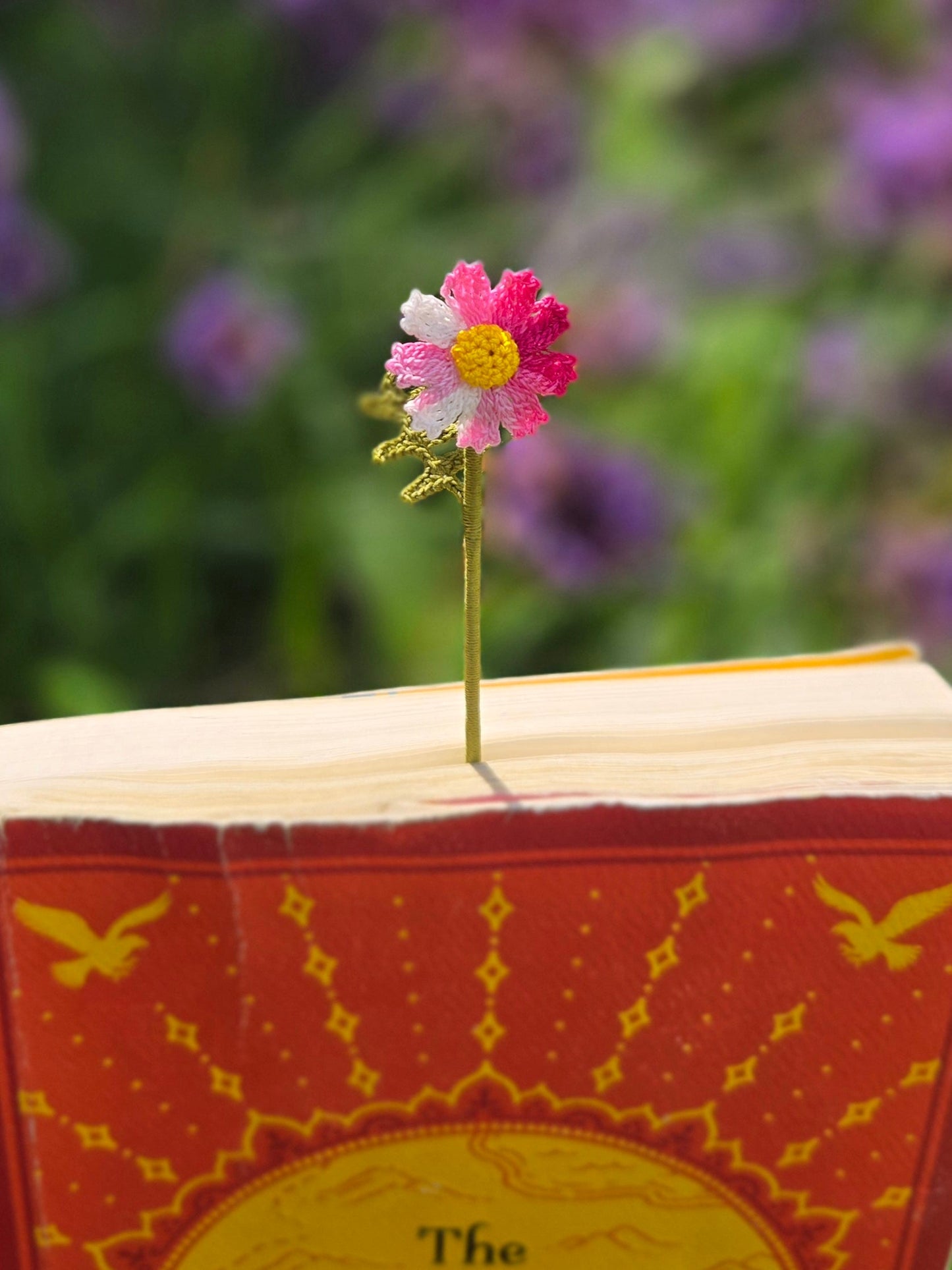 Ombre Floral bookmark