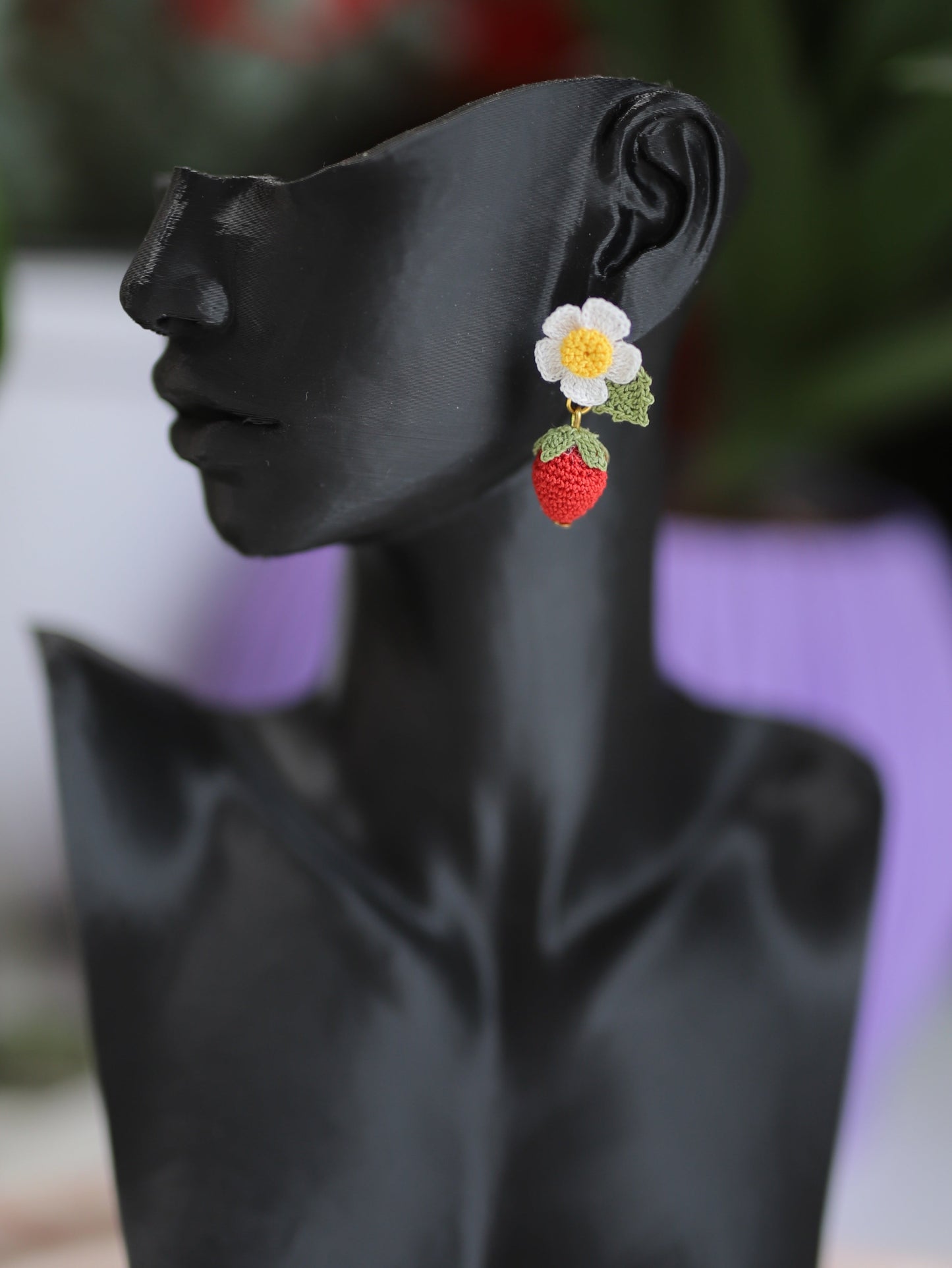 Strawberry dangle earrings