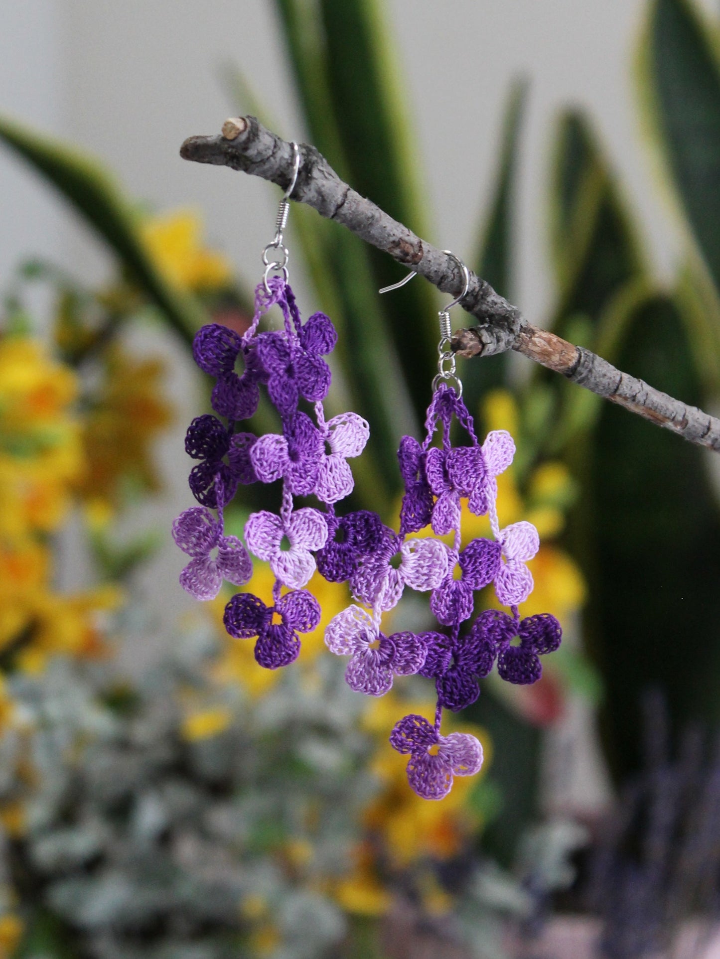 Handmade crochet earrings
