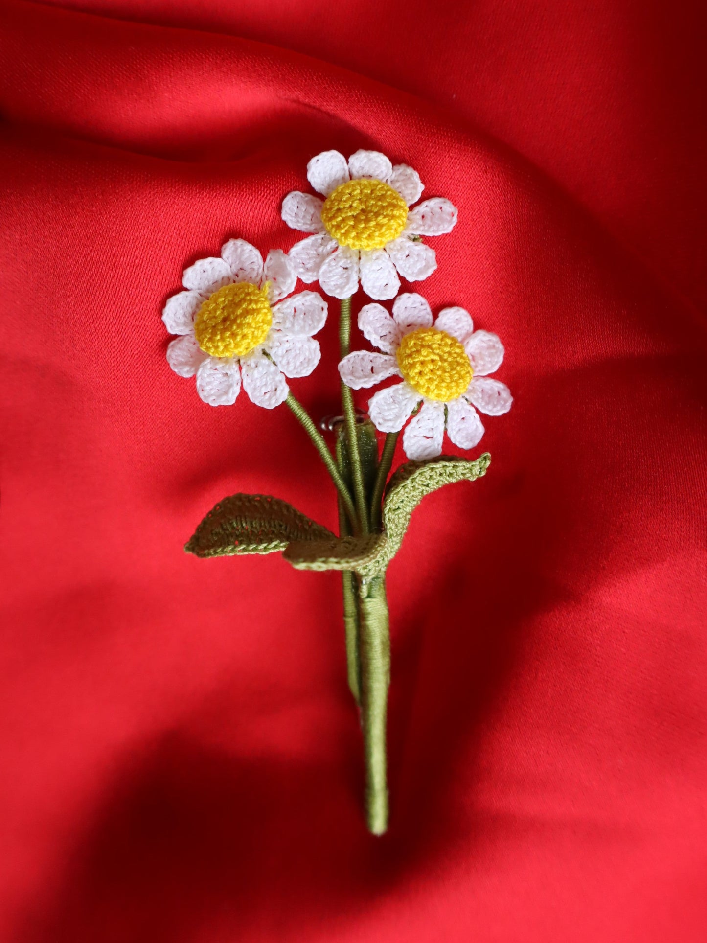 White Wild Flower Brooch