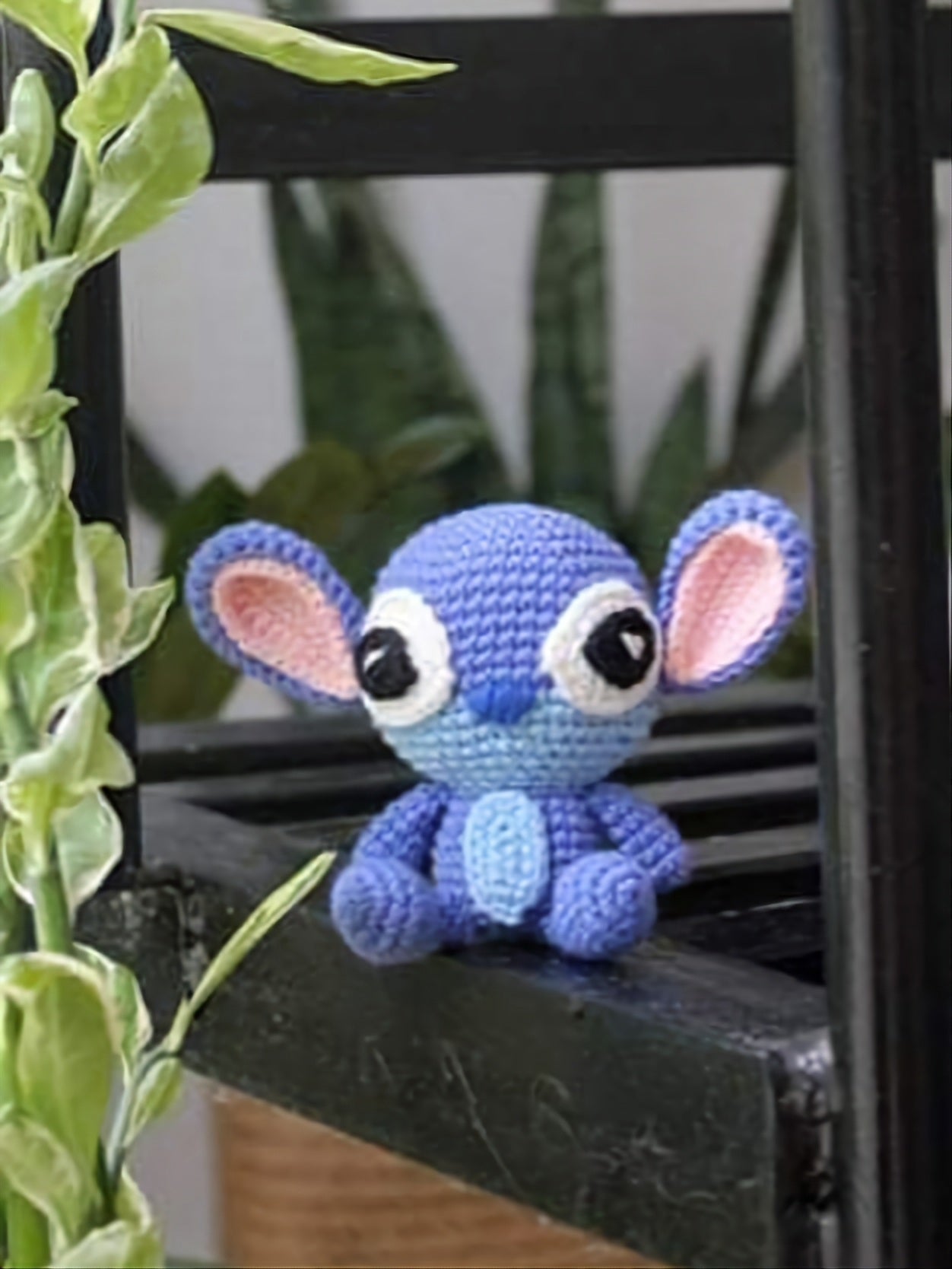 Blue alien keychain/ornament